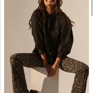 Anthropologie Femme Poplin Button Up